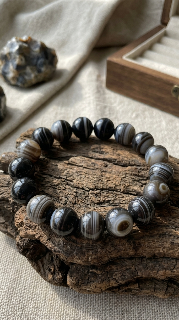 Premium Natural Sulaimani Stone Bracelet – The Guardian of Calm